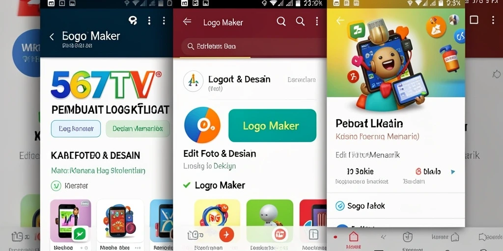 Antarmuka modern dan intuitif dari 567TV untuk pembuat logo.