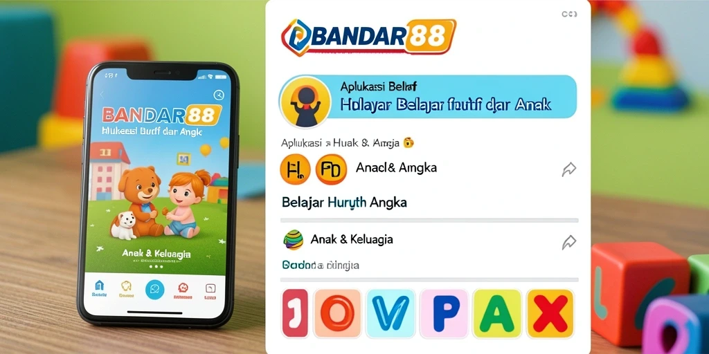 Tampilan antarmuka BANDAR88 yang ramah anak, penuh warna dan interaktif.