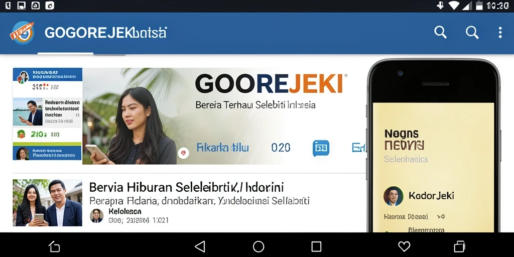 Antarmuka GOGOREJEKI yang menarik dan informatif untuk berita seputar selebriti.