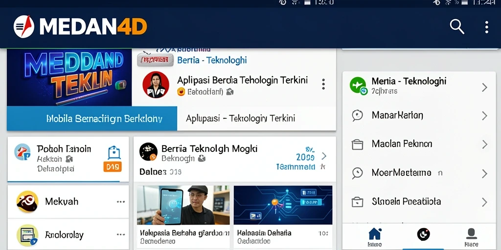 Antarmuka bersih dan mudah diakses untuk berita teknologi.