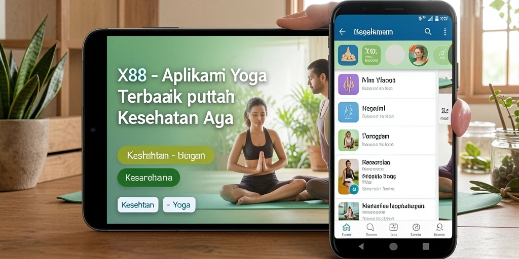 Antarmuka X88 yang intuitif dengan berbagai pilihan latihan Yoga.