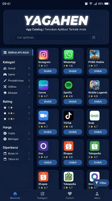 Katalog Aplikasi Populer | yagaohen Hub Unduhan Terpercaya